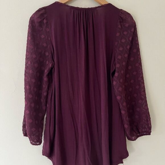 Anthropologie Tunic Purple Maroon Boho XS S - Picture 3 of 4